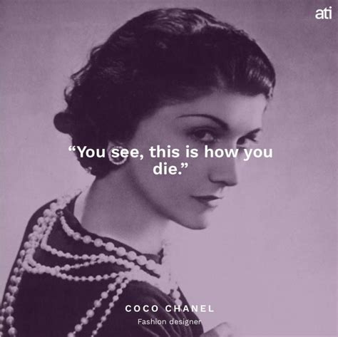 coco chanel last words|is coco chanel still alive.